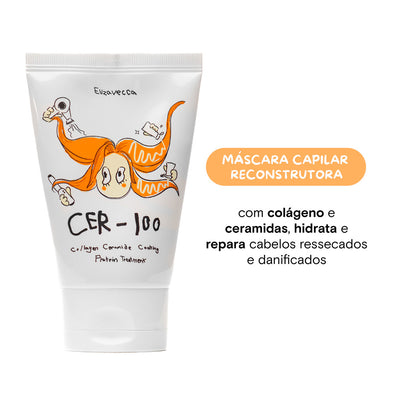 CER-100 Máscara Reconstrutora - Collagen Ceramide Coating Protein Treatment 100ml