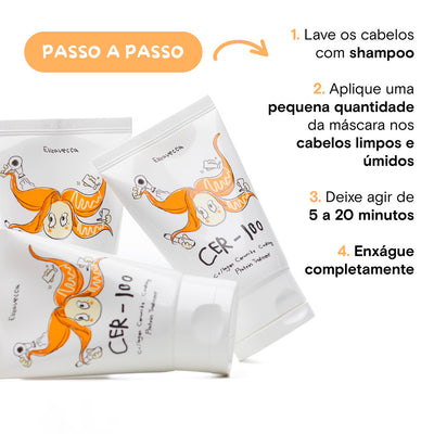 CER-100 Máscara Reconstrutora - Collagen Ceramide Coating Protein Treatment 100ml