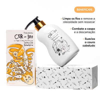 CER-100 Shampoo para Couro Cabeludo - Collagen Hair A+ Muscle Helltornado Shampoo 500ml