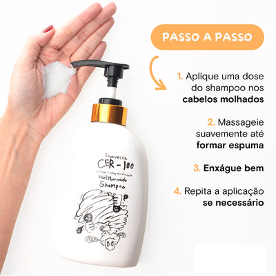 CER-100 Shampoo para Couro Cabeludo - Collagen Hair A+ Muscle Helltornado Shampoo 500ml